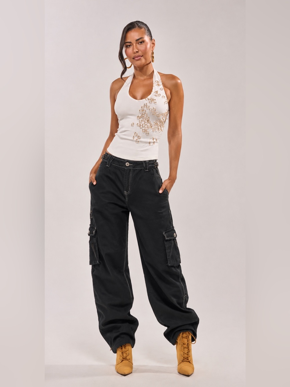 Mur Mur Black Cargo Pants